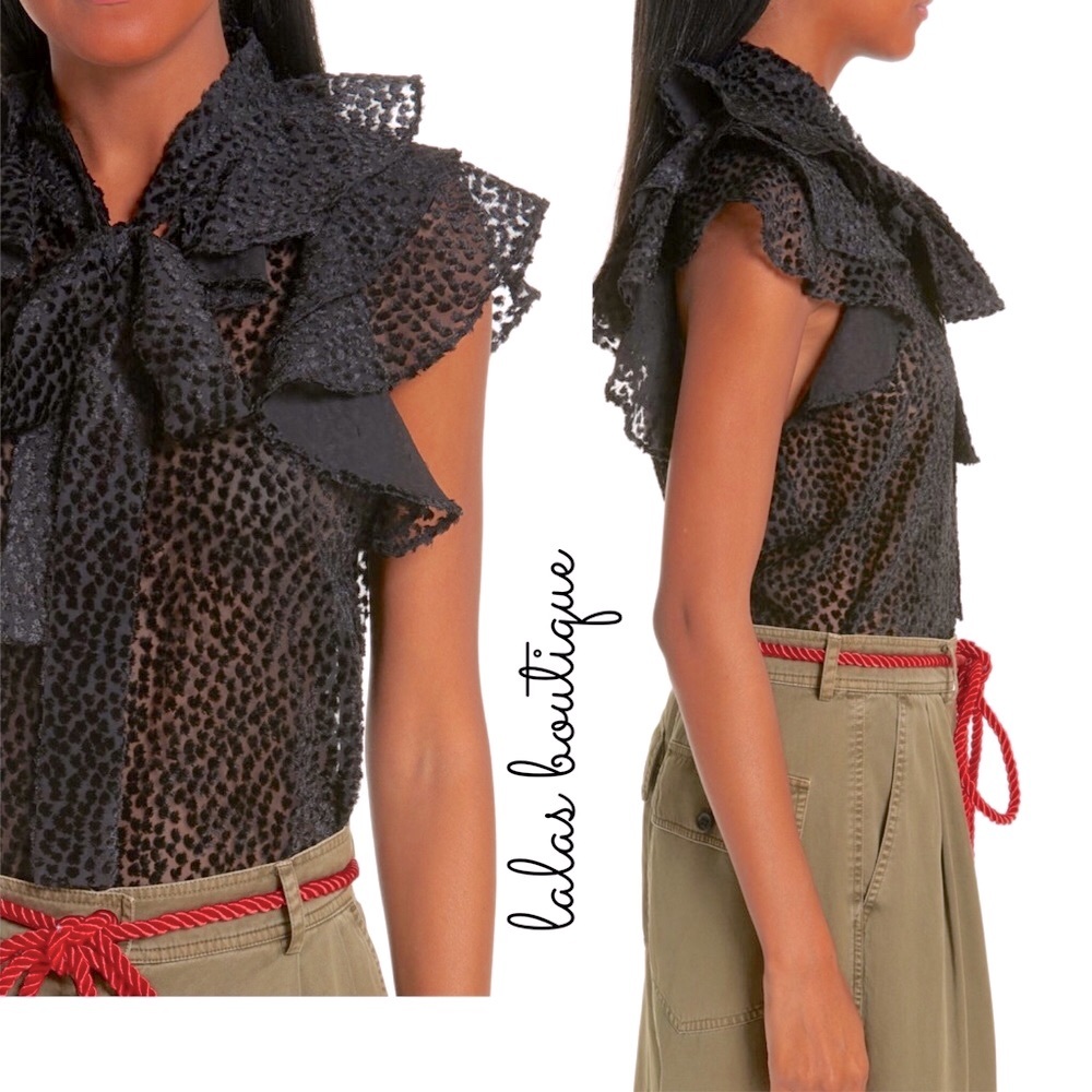 ROBERT RODRIGUEZ Pauline Burnout Velvet Top - Picture 2 of 14